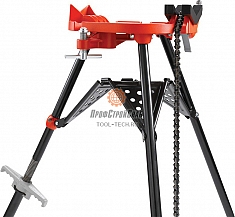 Верстак складной на треноге с цепными тисками для труб Ridgid Tristand 460-12 вид сбоку